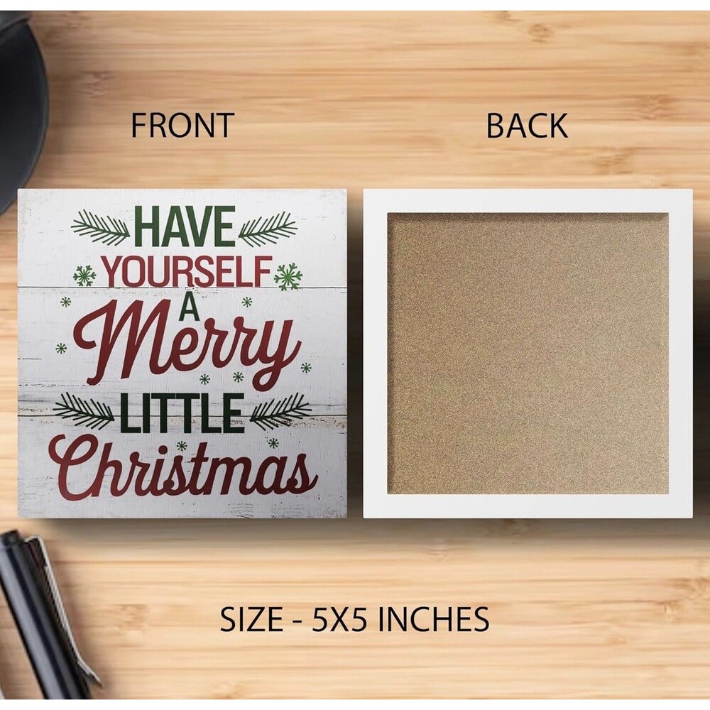 Have Yourself A Merry Little Christmas Wood Sign Christmas Deco Indoors 5x5